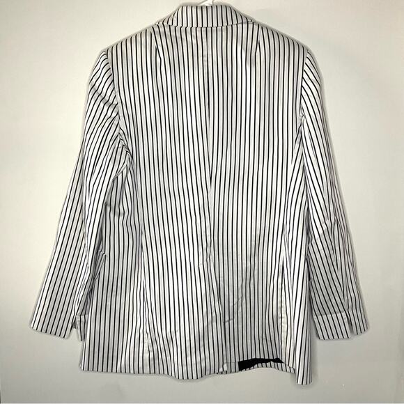 Akris Punto Striped 2 Button Blazer Jacket Size 10 - Picture 6 of 6